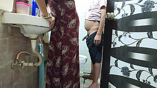 Sister-in-law Made Brother-in-law in Toilet