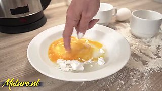Hot Blonde Stepmom Letty Seduces Stepson in Kitchen - Hardcore Fuck & Cooking Lesson