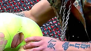 Blonde skinny teen Jakeline fucked by a soldier with a big cock