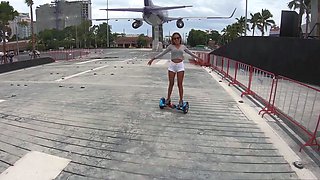 Hoverboard fun with big ass Thai GF and horny sex once home