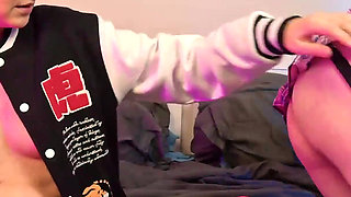 Handjob with banana in his ass 4K