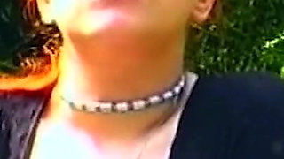 Redhead Babe Sucks Throbbing Cock Outdoors and Fingers Dripping Pussy