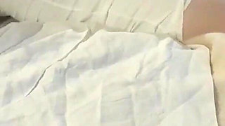 She's bound on a bed, throated and pussyfucked by a big cock with no mercy