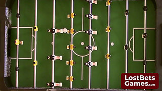 A Strip Foosball Game Promises a Spanking Treat at the End