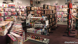 Riley Nixon sucks black cock - gloryhole