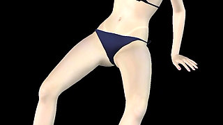 Animated 3D Porn - Very Beautiful Girl Masturbating with Banana Till Orgasm