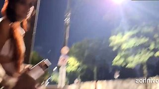 Risky masturbation at the bus stop next to the steamy girl!