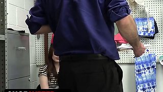 Busty teen vlogger gets cfnm penalty in office