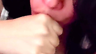 Sneaky Blowjob in the Studio - Deepthroat, Saliva and Big Tits in a See-through Dress - Selena Vega