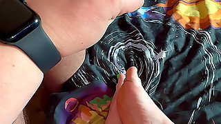 German MILF Fine Handjob Cum on Feet