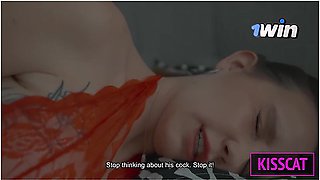 What Happens When Lust Takes Over? Step Mom And Step Son Share Bed, End In Explosive Climax With Taboo Fantasy And Kiss Cat