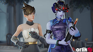 Ashe's Wedding Gone Wild with Group Double Penetration and Threesome - 3D Overwatch Animation