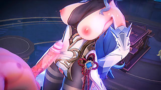 Genshin Impact - Ganyu Intimate Night Time Sex with Aether - 3D Hentai Animation
