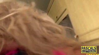 Throated cougar slave gets wam and anally screwed