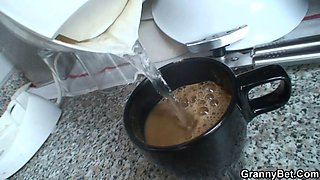 Busty 80 year old granny banged by younger dude