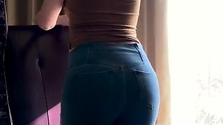 Blonde tight pussy babe solo toy fun in glamour masturbation