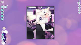 #2 [Mosaic Cat Wife 4] See Sarah's inside! Eroge where you complete puzzles and interact with girls!