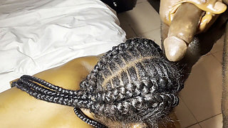 Hair Fetish for Ebony Teen Receiving Cum