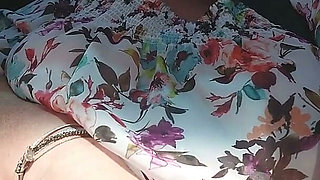 Mature Blonde Fingers Throbbing Pussy in Public Car Ride