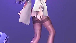 Excuse Me; Genshin Impact; Bronya; Office Lady Uniform; Pencil Skirt; Crotchless Black Stockings; Erotic Tattoos