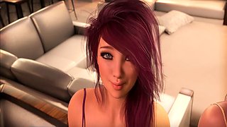 3D animated hentai featuring a three-way with Misskitty2k during summertime shenanigans