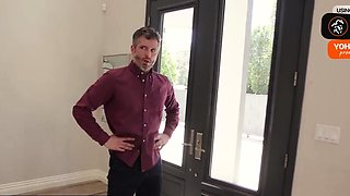 Hot stepdad takes his bratty ash-blonde stepdaughter for