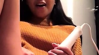 Sexy brunettes sex toy masturbation