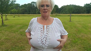 Hot Granny Piss Outdoors