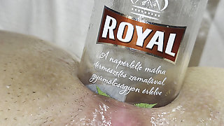 Extreme Anal Insertion with a Bottle Close up