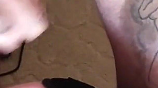 Slicing Hot Endings of a Fat Woman on Tits, Mouth with Cum Swallowing and on the Ass