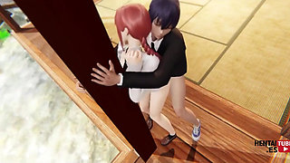 Chainsaw Man Hentai - Aki Fucks Makima While She's Clinging to the Column of Her House.