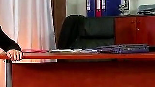 Blonde Secretary Bent Over Desk for Intense Office Pounding