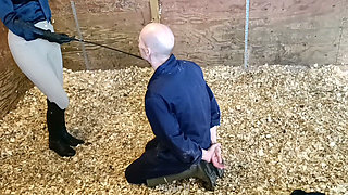 Sadistic Stables Sack Smashing Extreme Ballbusting and Cropping Punishment