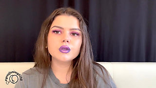 Purple Smoke Seduction: Close-up Vaping & Smoking