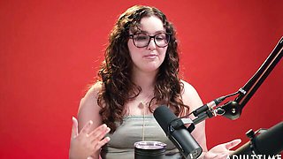 Engaging Leana Lovings's nerdy girl glasses action
