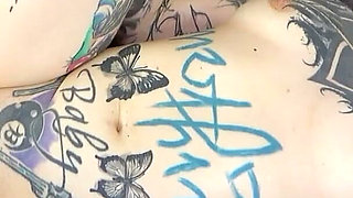 German Scout - Split Tongue Tattoo Girl Balea the Scarleg