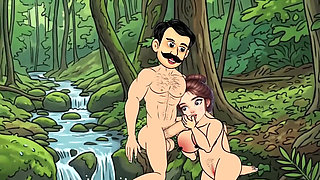 Big Boobs and Big Dick Funking Cartoon Video in Jungle Sex
