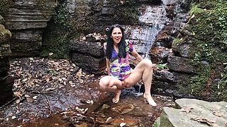 Naked Outdoors and Peeing - Nicky Brill Shows Off Her Gaping Pussy