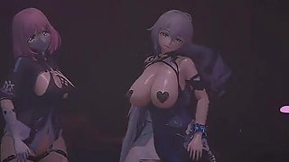 No.9 Genshin Impact; Bronya; Timid; Double Penetration; Impregnation; White Tiger; Dance Bang; Internal Ejaculation