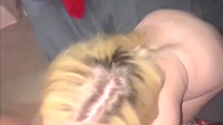 Zelex- blonde chav slag squirts all over in threesome with new plaything!