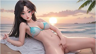 Car Toon In Ai Generated - Perfect Pussy Getting Banged At The Beach