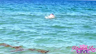 Kimber Lee Day at the Beach Blowjob in Car