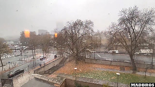 A Beautiful French Girl Gets Fucked In The Snow In Paris !!!