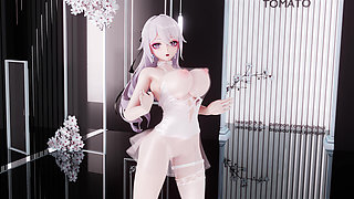 [mmd] Big Duck Duck Blue Moon Transparent White Erotic Underwear Big Shaking