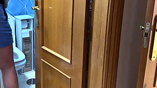 Door Left Open - Stepmom Pee Collection for Her Stepson