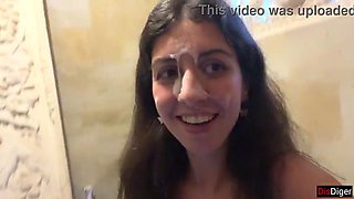 Lady Asks Waiter to Cover Her Face with Spunk in Public Cafe to Lick Burger