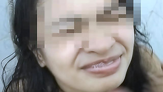 College Girl Sucks Her Teacher's Cock in the Toilet Behind the College for Better Grade - Minokiiko