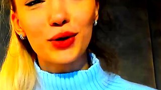 Close up with teen blonde sex doll rubbing her cunt