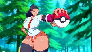 Pokemon waifu gets her gigantic ass wrecked in the forest