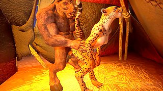 Animated, hard fuck, huge monster cock